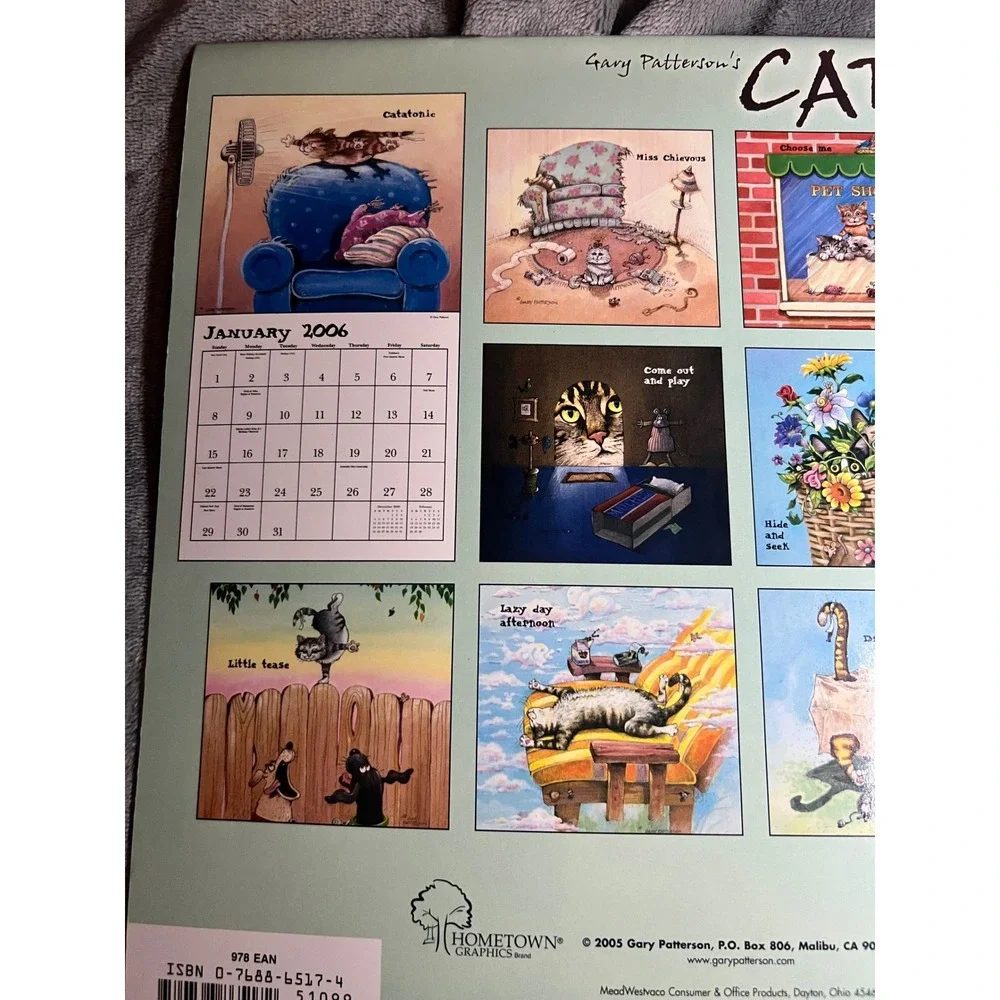 Gary Patterson Cats 2006 16 Calendar Vintage Funny Cat Art Hometown Graphic